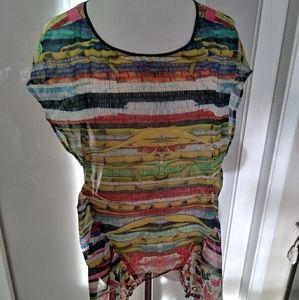 Clover Canyon sheer print top fits like S